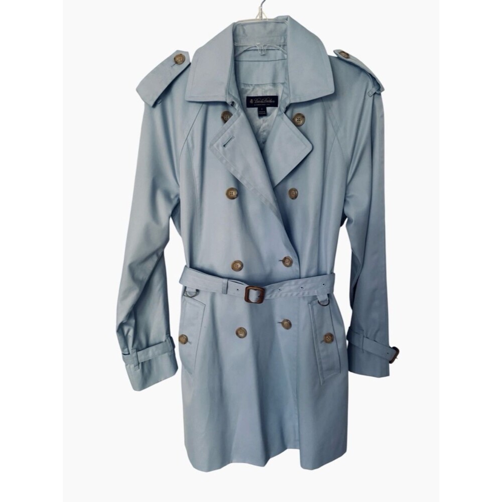 Brooks Brothers Light Blue Trench Coat